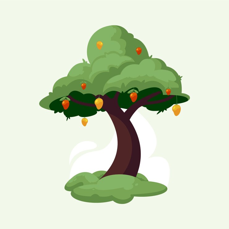 Vector gratuito ilustración de árbol de mango