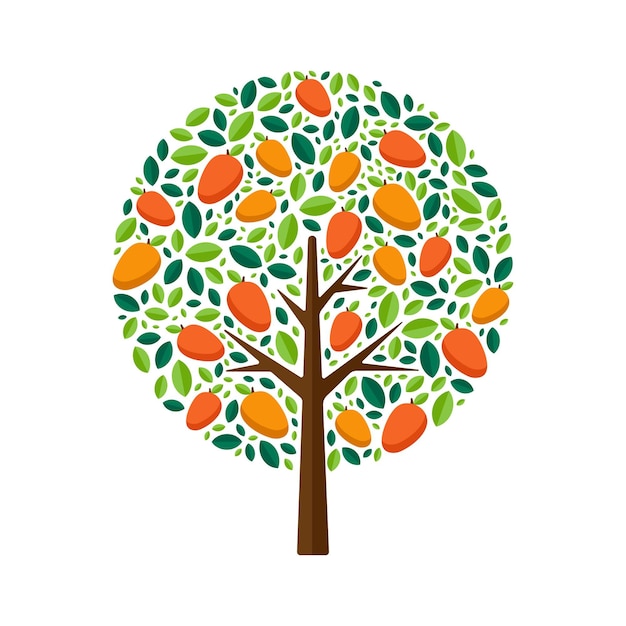 Vector gratuito ilustración de árbol de mango