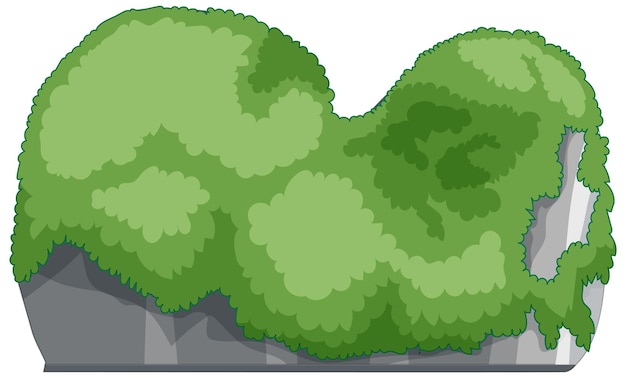 Vector gratuito ilustración del arbusto vectorial verde exuberante