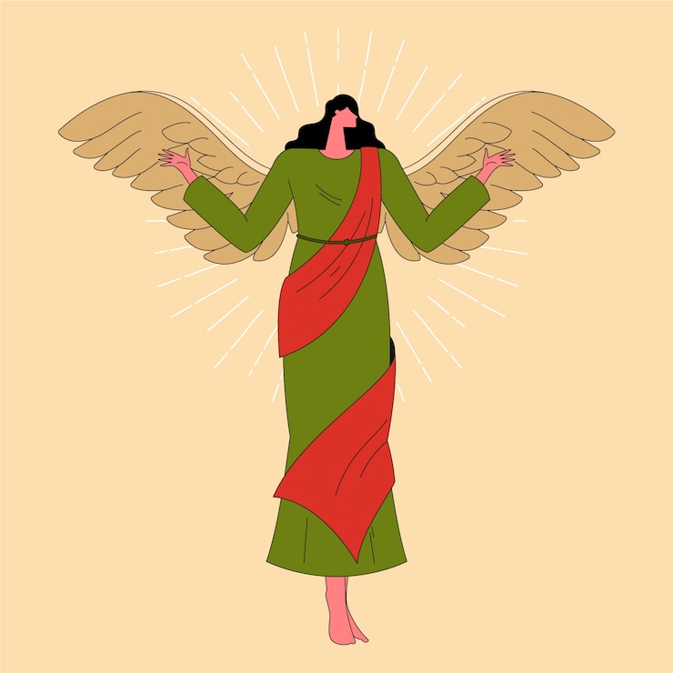 Vector gratuito ilustración de arcángel dibujada a mano