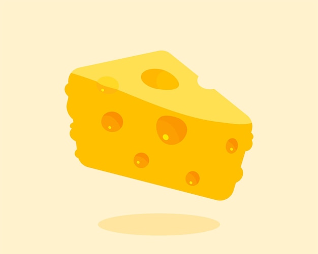 Ilustración de arte de dibujos animados aislado de queso