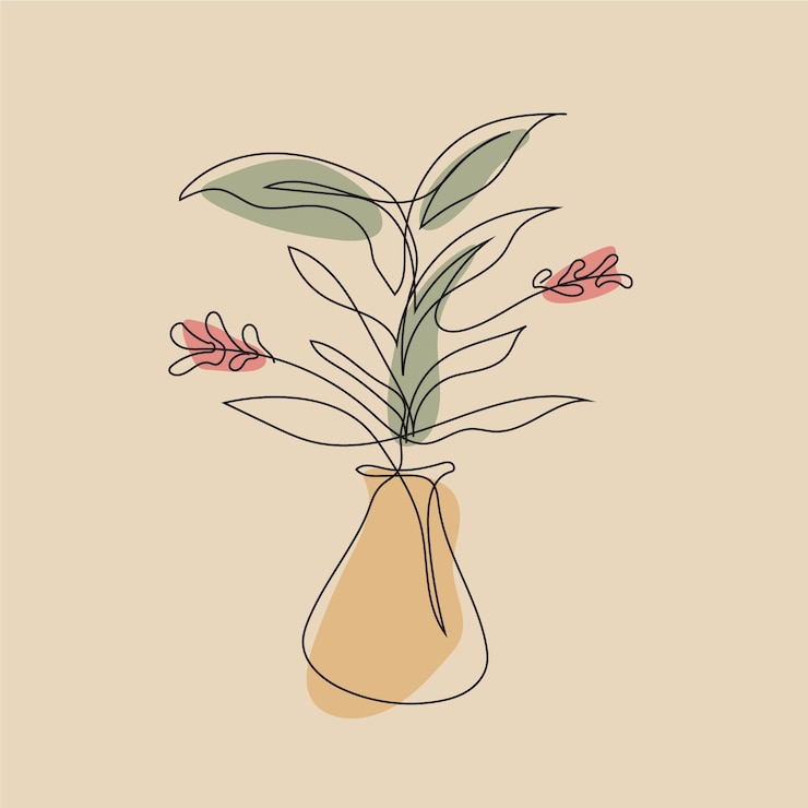 Vector gratuito ilustración de arte de una línea dibujada a mano