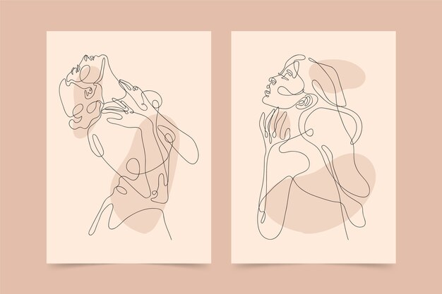 Ilustración de arte de una línea dibujada a mano