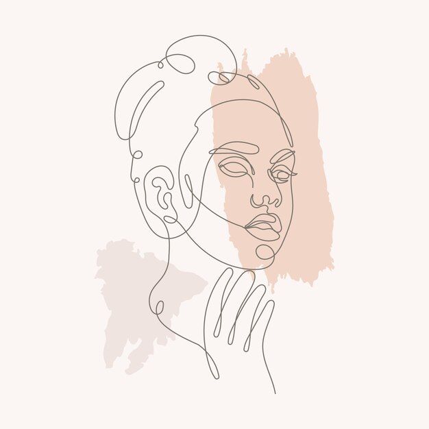 Ilustración de arte de una línea dibujada a mano