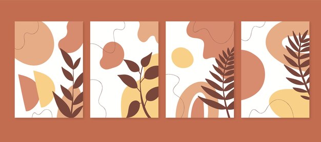Ilustración de arte de pared boho dibujado a mano