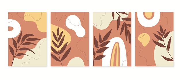 Ilustración de arte de pared boho dibujado a mano