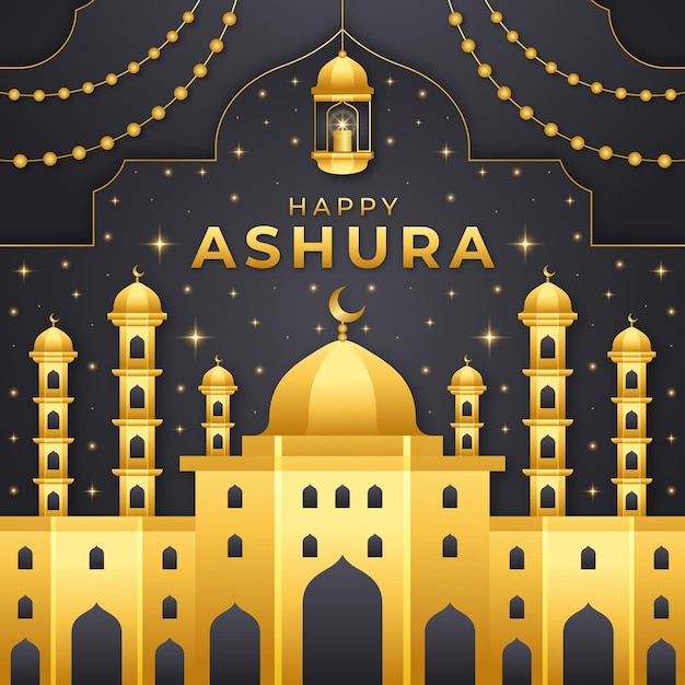 Ilustración de ashura degradado