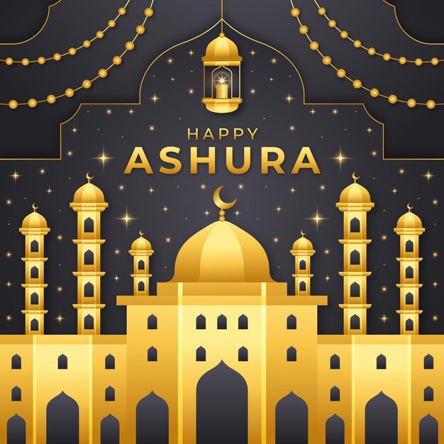 Ilustración de ashura degradado