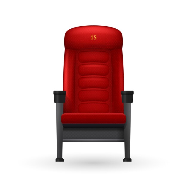 Ilustración de asiento de cine