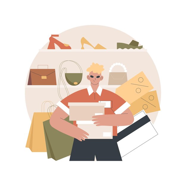 Ilustración de asistente de tienda