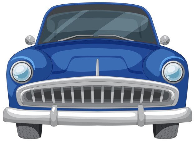 Ilustración de un automóvil clásico azul