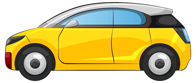 Ilustración de un automóvil compacto moderno y elegante