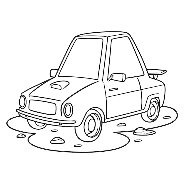 Ilustración de automóviles dibujada a mano.