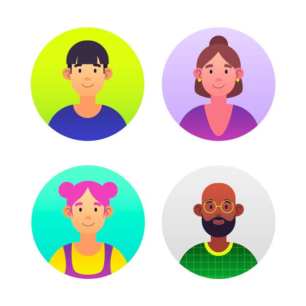 Ilustración de avatar degradado
