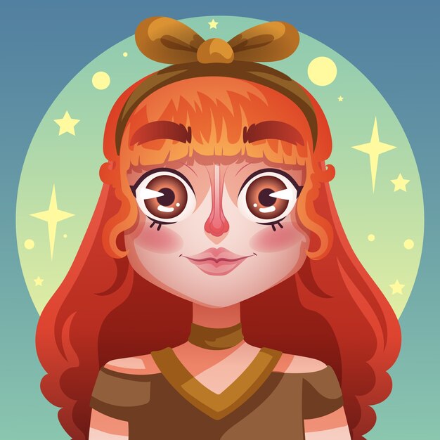 Ilustración de avatar degradado