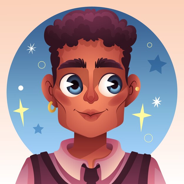 Ilustración de avatar degradado