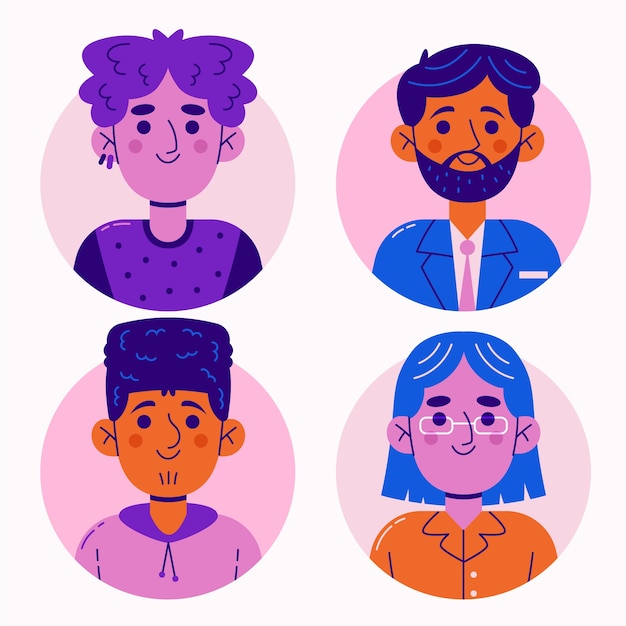 Ilustración de avatar dibujado a mano