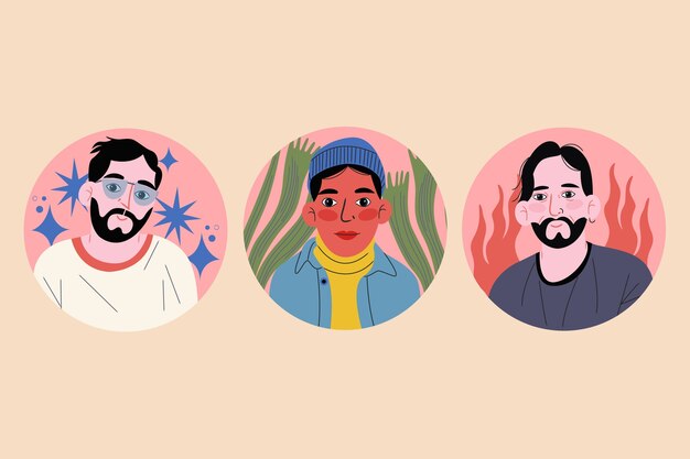 Ilustración de avatar dibujado a mano