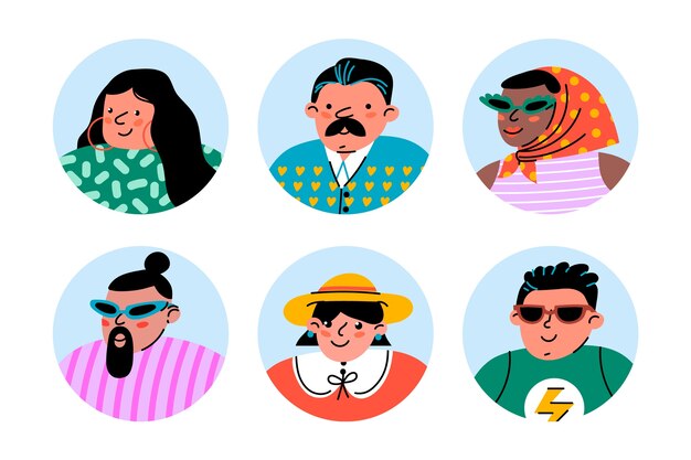 Ilustración de avatar dibujado a mano