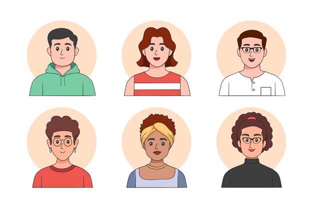 Ilustración de avatar dibujado a mano