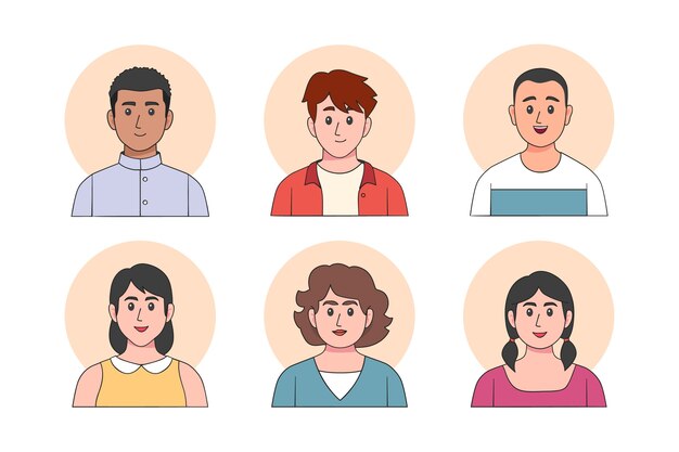 Ilustración de avatar dibujado a mano