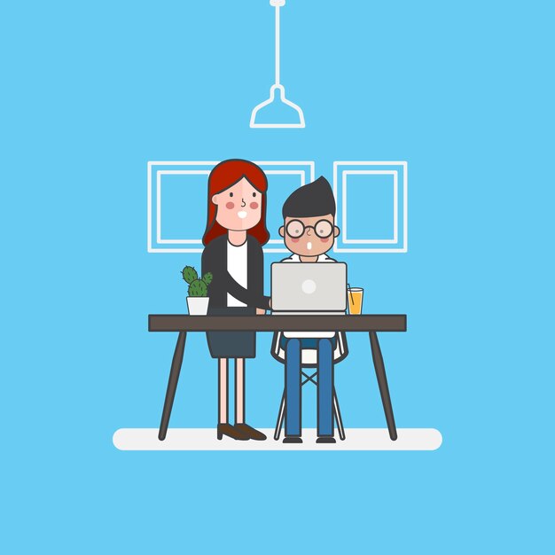 Ilustración de avatar de gente de negocios
