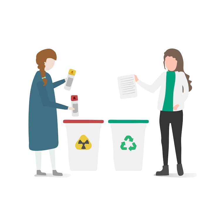 Vector gratuito ilustración del avatar humano con el medio ambiente