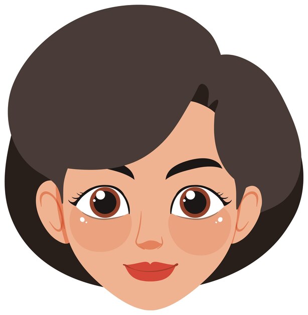 Ilustración del avatar de la mujer sonriente