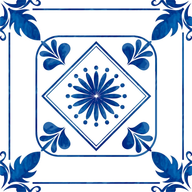 Vector gratuito ilustración de azulejos con textura patrón