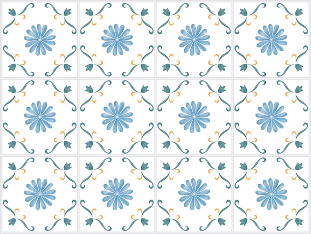 Ilustración de azulejos con textura patrón