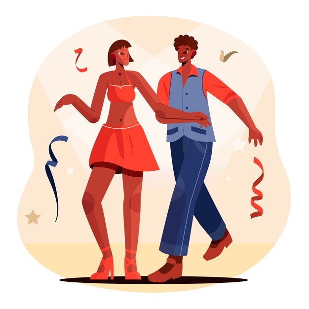 Ilustración de bachata de diseño plano
