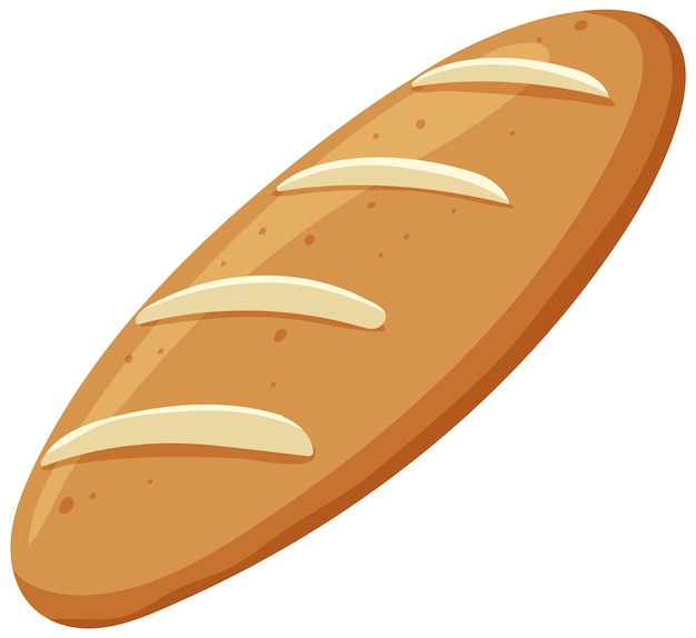 Ilustración de una baguette recién horneada