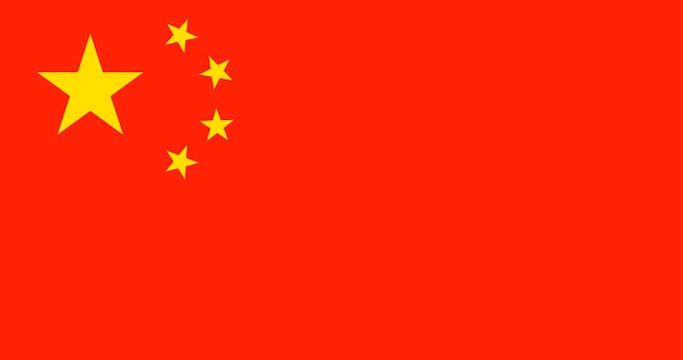 Ilustración de la bandera de China