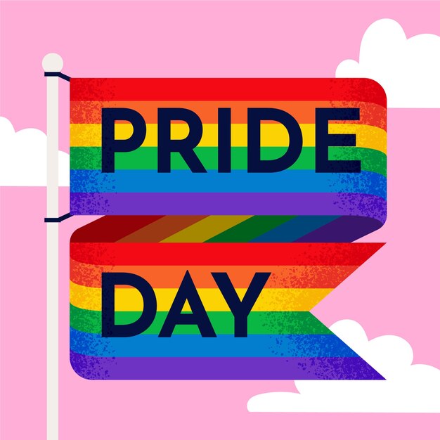 Ilustración de la bandera del día del orgullo