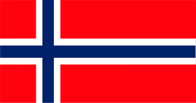 Ilustración de la bandera de Noruega
