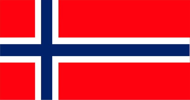 Ilustración de la bandera de Noruega