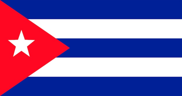 Ilustración de la bandera de la República de Cuba