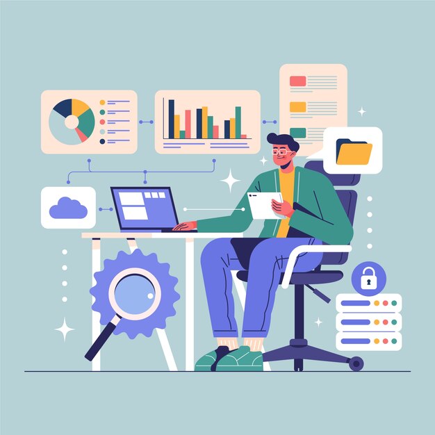 Ilustración basada en datos dibujados a mano
