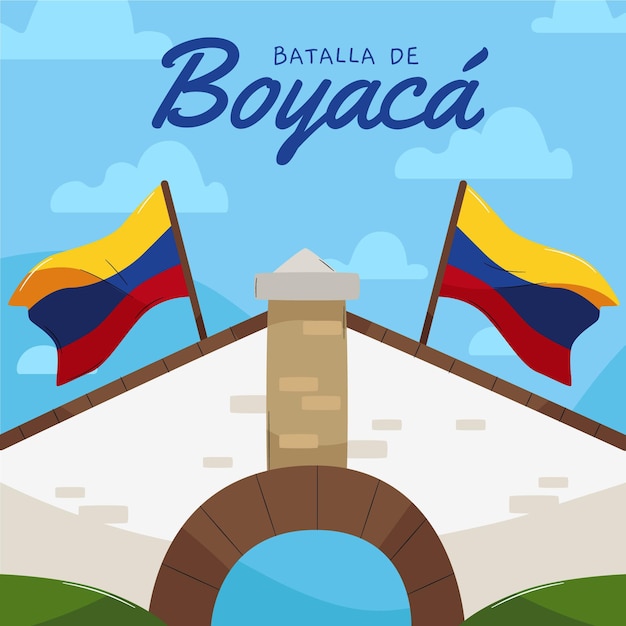 Vector gratuito ilustración batalla de boyaca