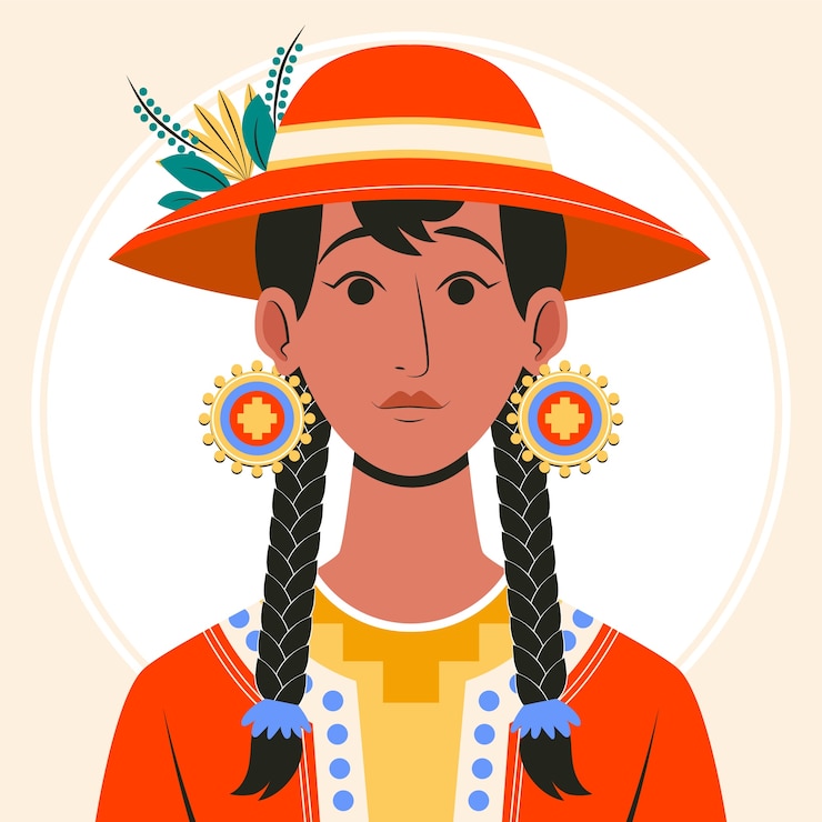 Vector gratuito ilustración de belleza étnica dibujada a mano