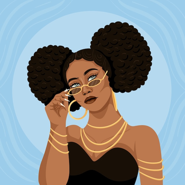 Vector gratuito ilustración de belleza étnica dibujada a mano