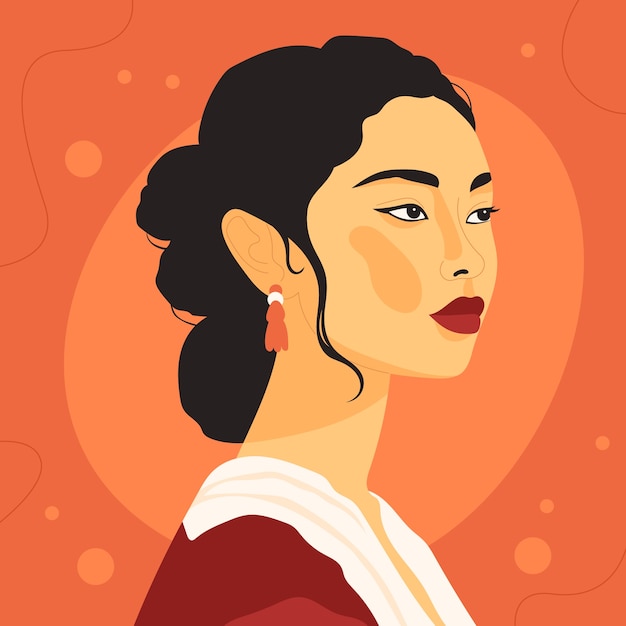 Vector gratuito ilustración de belleza étnica dibujada a mano