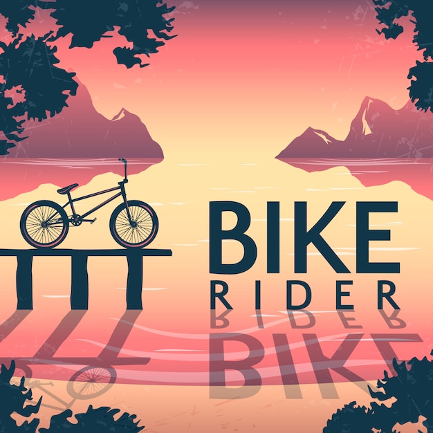 Vector gratuito ilustración de bicicleta bmx