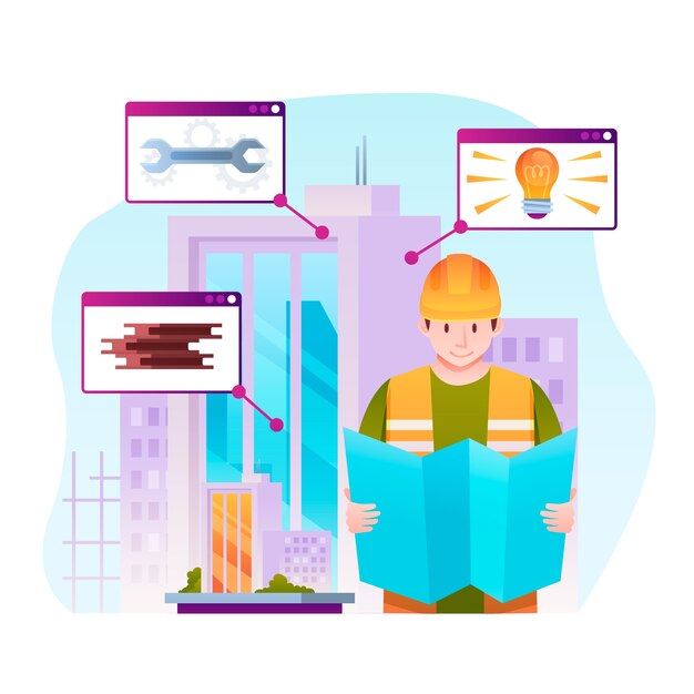 Ilustración bim degradado