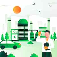 Vector gratuito ilustración de biocombustible degradado