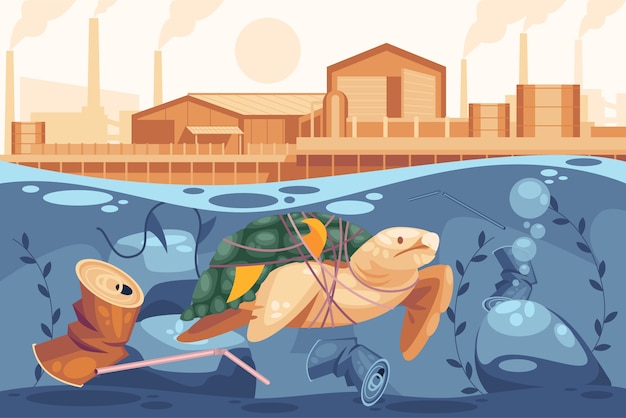 Ilustración de biodiversidad dibujada a mano