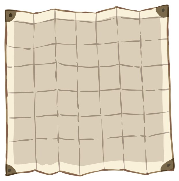 Ilustración en blanco de un mapa antiguo
