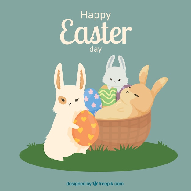 Ilustración bonita del día de pascua