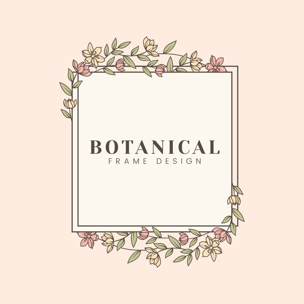 Ilustración botánica floral de la maqueta