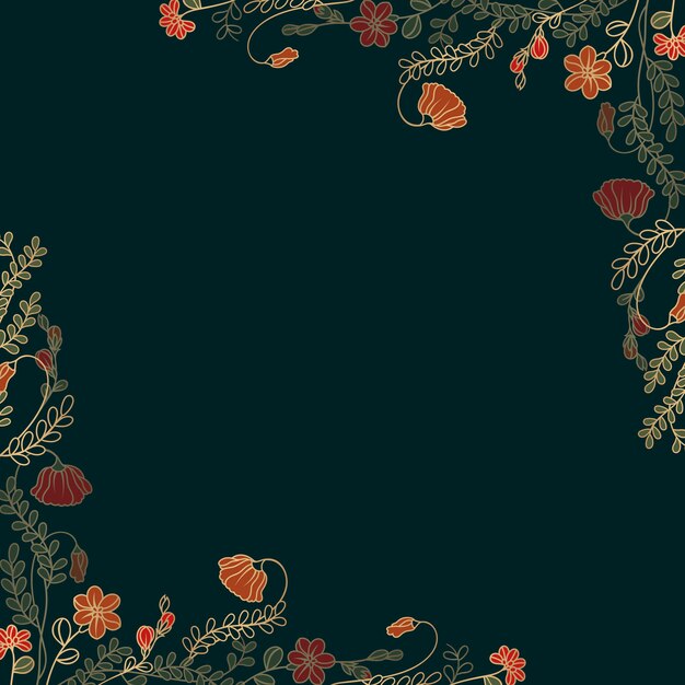 Ilustración botánica floral de la maqueta